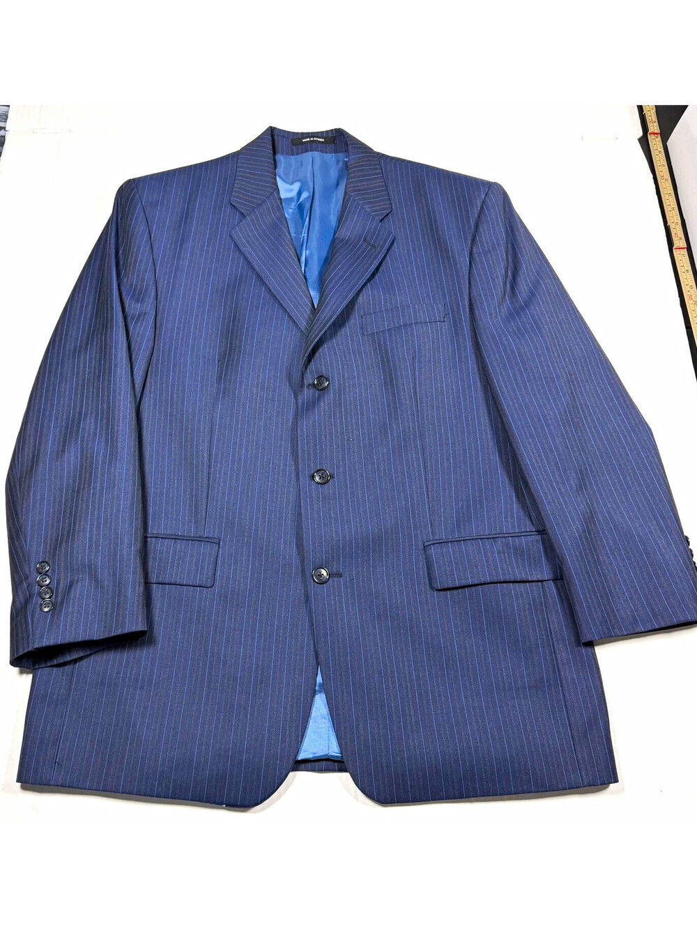 Ralph Lauren Men's Blue Pinstripe 3-Button Single-Breasted Sport Coat Size 42R